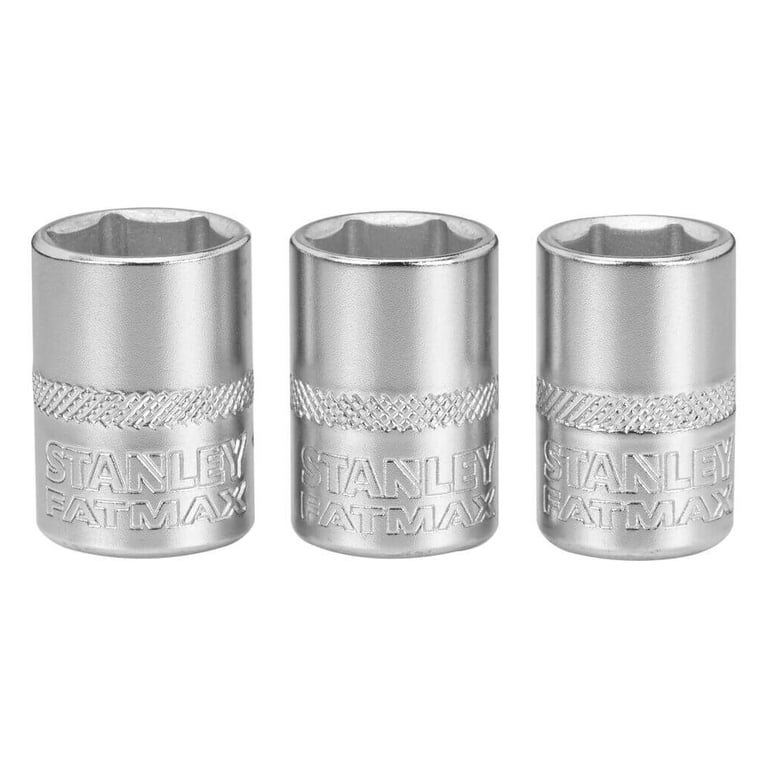 Набір головок Stanley торцевих 1/4" Maxi Drive, із шестигранним профілем, 3 шт: 11, 12, 13 мм. (FMMT17092-0) - фото 1