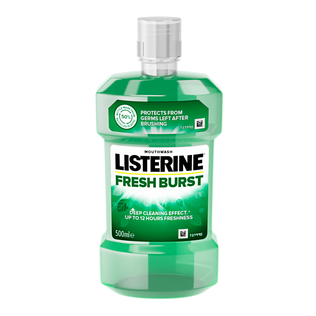 Ополіскувач для порожнини рота Listerine Сплеск свіжості 500 мл (5010123703547) - фото 3 Ополіскувач для порожнини рота Listerine Сплеск свіжості 500 мл (5010123703547) - фото 3