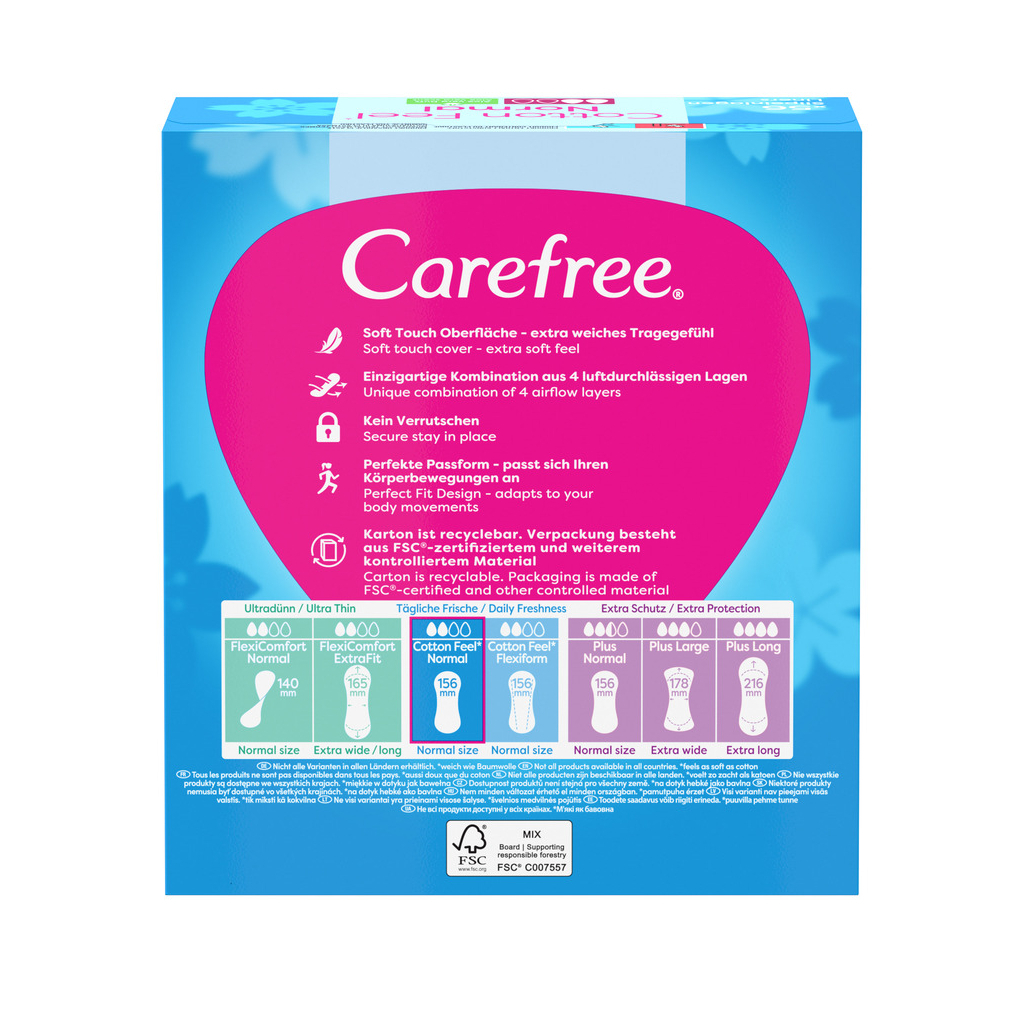 Щоденні прокладки Carefree М'якість бавовни з Алое 56 шт. (3574661486307) - фото 2 Щоденні прокладки Carefree М'якість бавовни з Алое 56 шт. (3574661486307) - фото 2