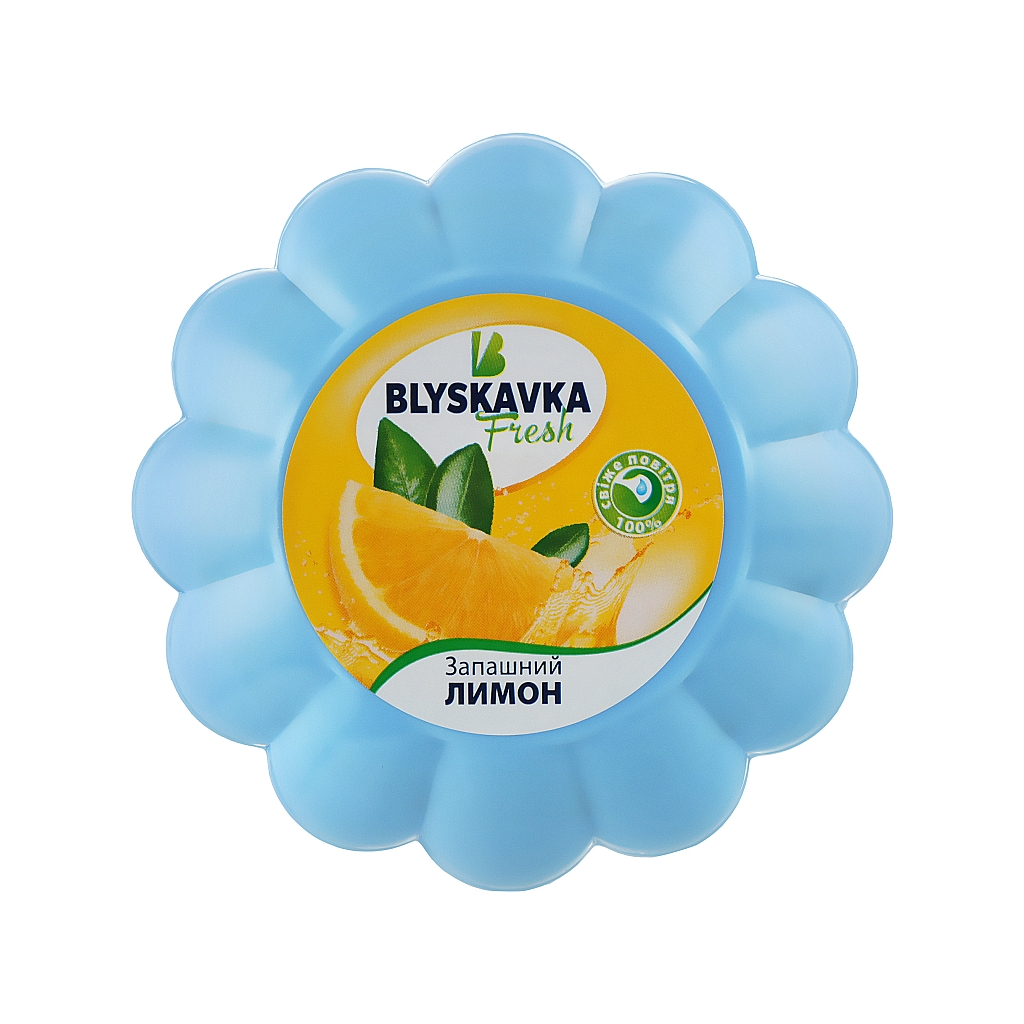 Освіжувач повітря Blyskavka Fresh Гелевий Запашний лимон 150 мл (4820214190603) Освіжувач повітря Blyskavka Fresh Гелевий Запашний лимон 150 мл (4820214190603)