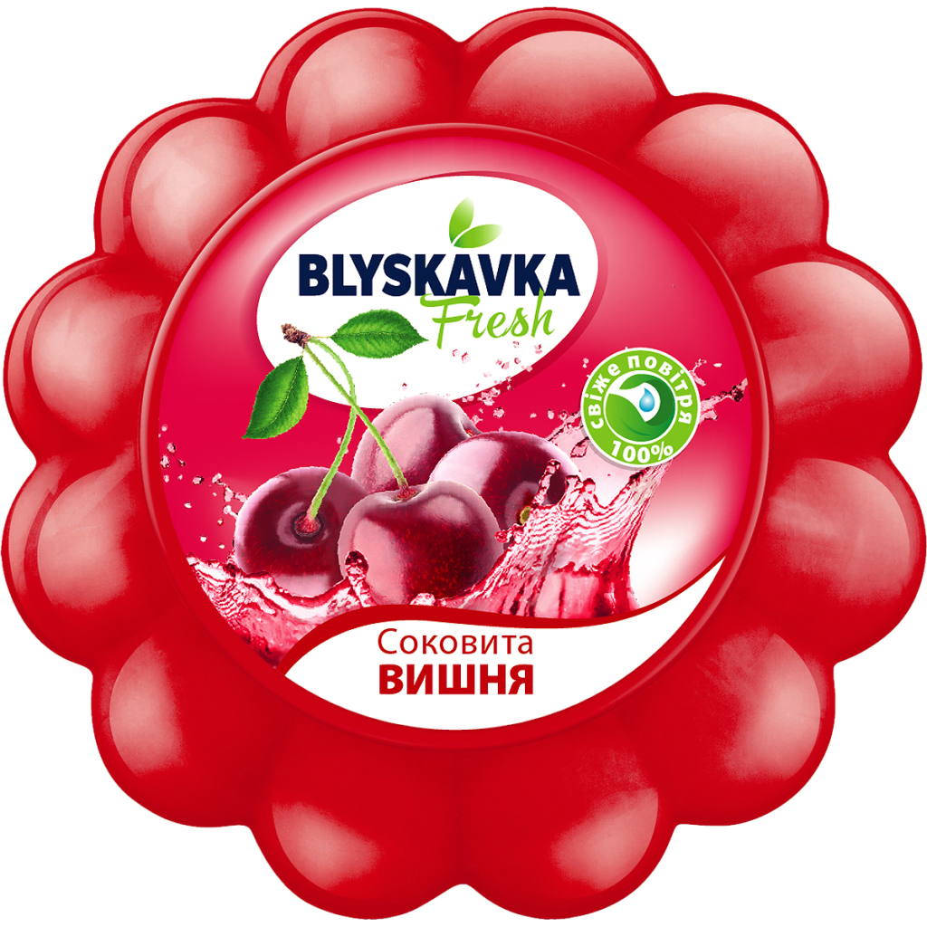 Освіжувач повітря Blyskavka Fresh Гелевий Соковита вишня 150 мл (4820214190627) - фото 1