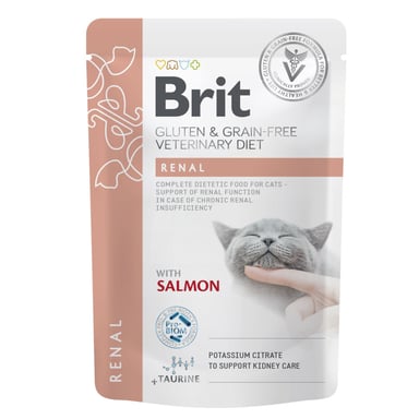 Вологий корм для кішок Brit GF VetDiets Renal з лососем 85 г (8595602566709) - фото 1