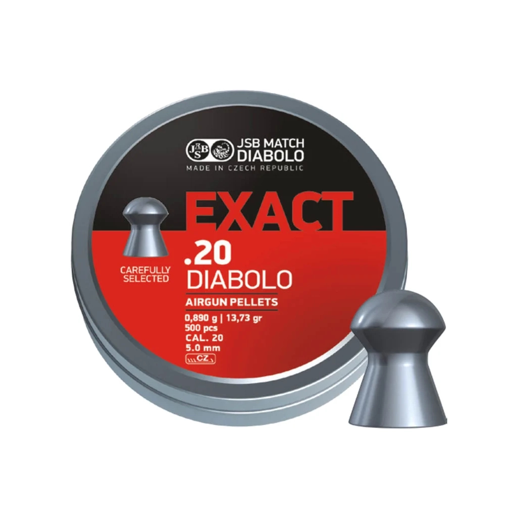 Пульки JSB Diabolo Exact 5,1 мм 0.89 г (500 шт/уп) (546220-500) - фото 1