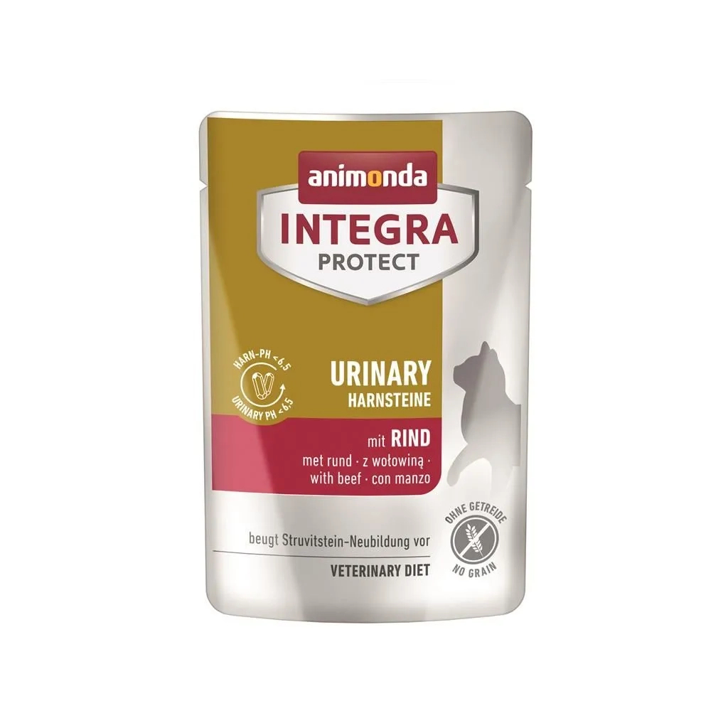 Вологий корм для кішок Animonda Integra Protect Urinary Struvit - pouch with beef при сечокам'яній хворобі (4017721866316) - фото 1 Вологий корм для кішок Animonda Integra Protect Urinary Struvit - pouch with beef при сечокам'яній хворобі (4017721866316) - фото 1