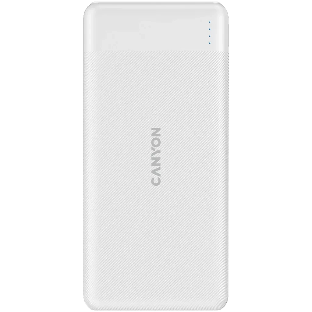 Батарея універсальна Canyon PB-109 10000 mAh PD/18W QC/3.0/20W White (CNE-CPB1009W) - фото 1