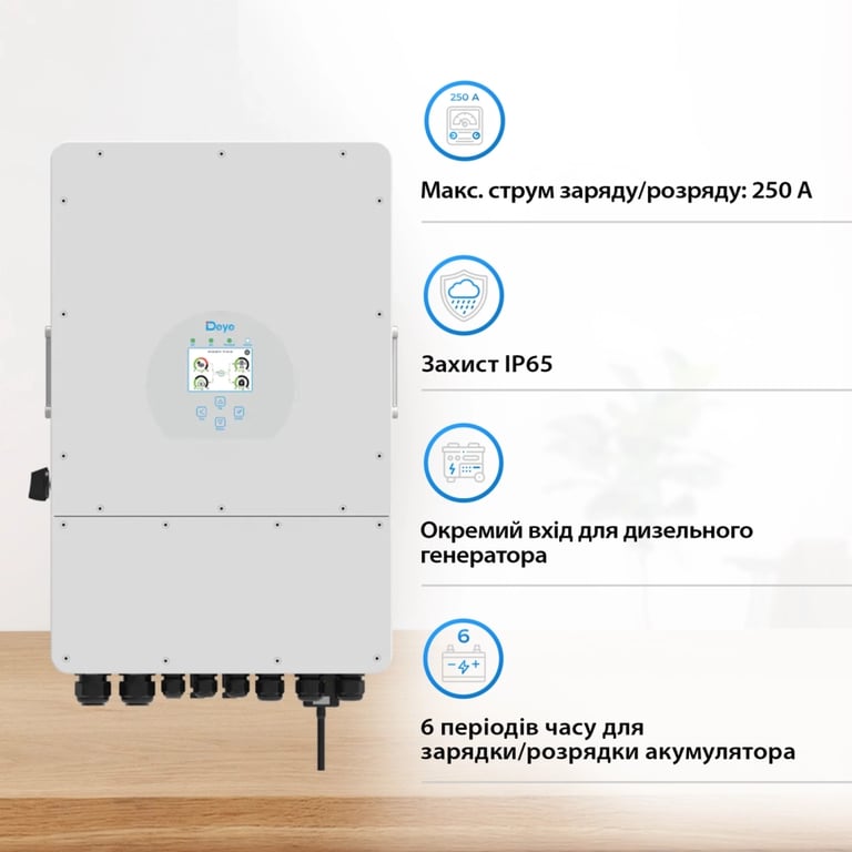 Сонячний інвертор Deye SUN-12K-SG02LP1-EU-AM3 12kW (SUN-12K-SG02LP1-EU-AM3) - фото 3