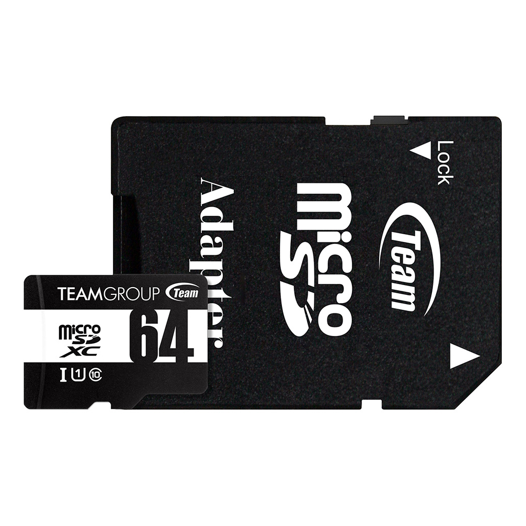 Карта пам'яті Team 64Gb microSDXC class 10 (TUSDX64GCL10U03) - фото 1 Карта пам'яті Team 64Gb microSDXC class 10 (TUSDX64GCL10U03) - фото 1