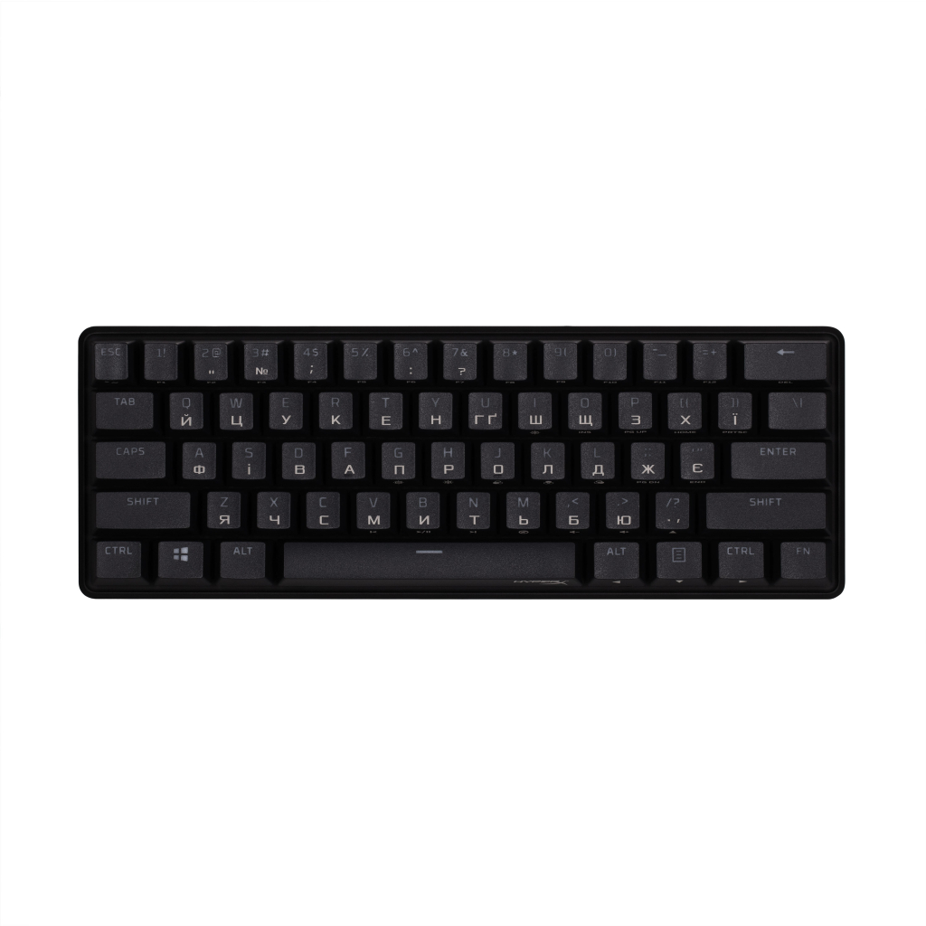 Клавіатура HyperX Alloy Origins 60 USB UA Black (4P5N4AA) - фото 2 Клавіатура HyperX Alloy Origins 60 USB UA Black (4P5N4AA) - фото 2