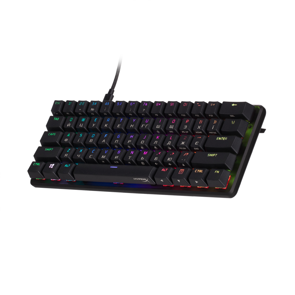 Клавіатура HyperX Alloy Origins 60 USB UA Black (4P5N4AA) - фото 4 Клавіатура HyperX Alloy Origins 60 USB UA Black (4P5N4AA) - фото 4