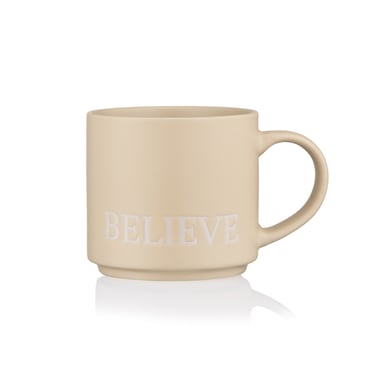 Чашка Ardesto Believe, 420мл, кераміка, жовтий (AR3043Y)