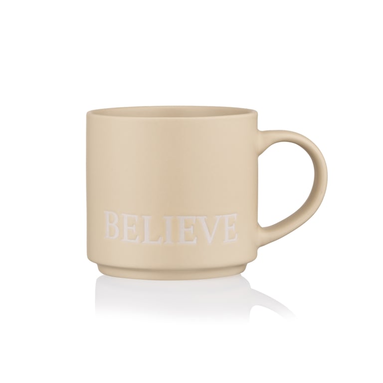Чашка Ardesto Believe, 420мл, кераміка, жовтий (AR3043Y)