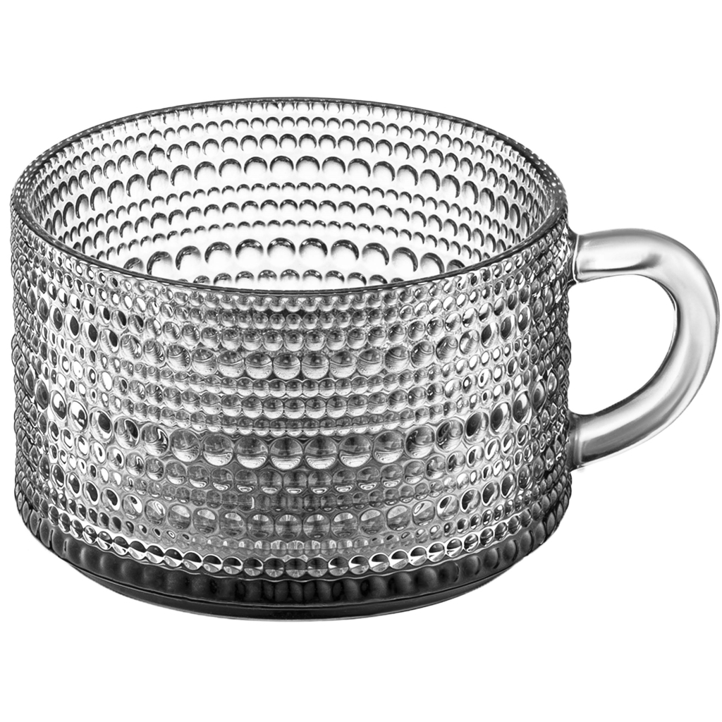 Чашка Ardesto Verbena, 10.5см, скло, сірий (AR5030) - фото 1