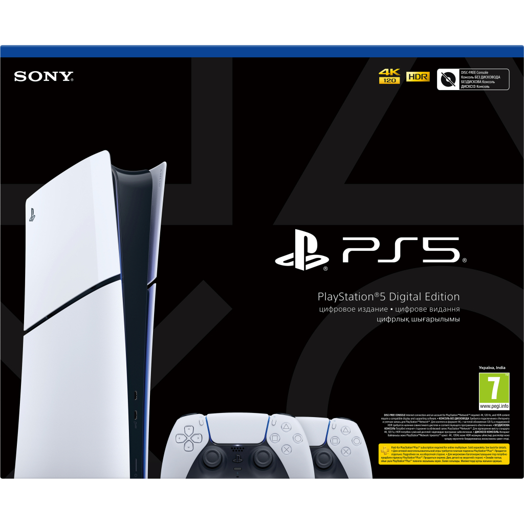 Ігрова консоль Sony Playstation 5 Slim (2 геймпади Dualsense) Digital Edition (1000042066 / 1000050121) - фото 7 Ігрова консоль Sony Playstation 5 Slim (2 геймпади Dualsense) Digital Edition (1000042066 / 1000050121) - фото 7