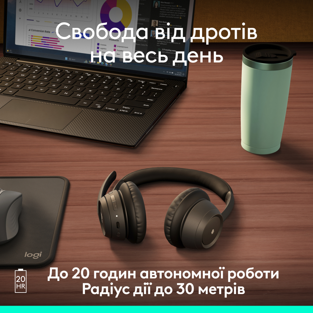 Навушники Logitech Zone 305 for Business Bluetooth Black (981-001458) - фото 4 Навушники Logitech Zone 305 for Business Bluetooth Black (981-001458) - фото 4