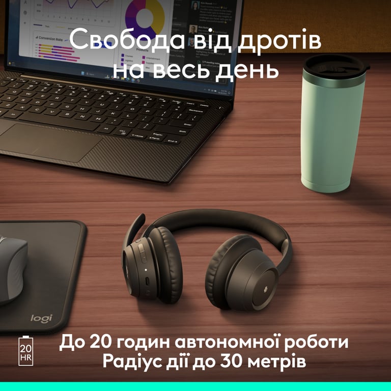 Навушники Logitech Zone 305 for Business Bluetooth Black (981-001458) - фото 4