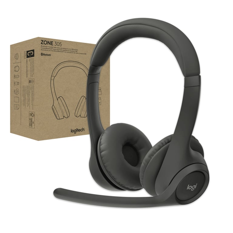 Навушники Logitech Zone 305 for Business Bluetooth Black (981-001458) - фото 5