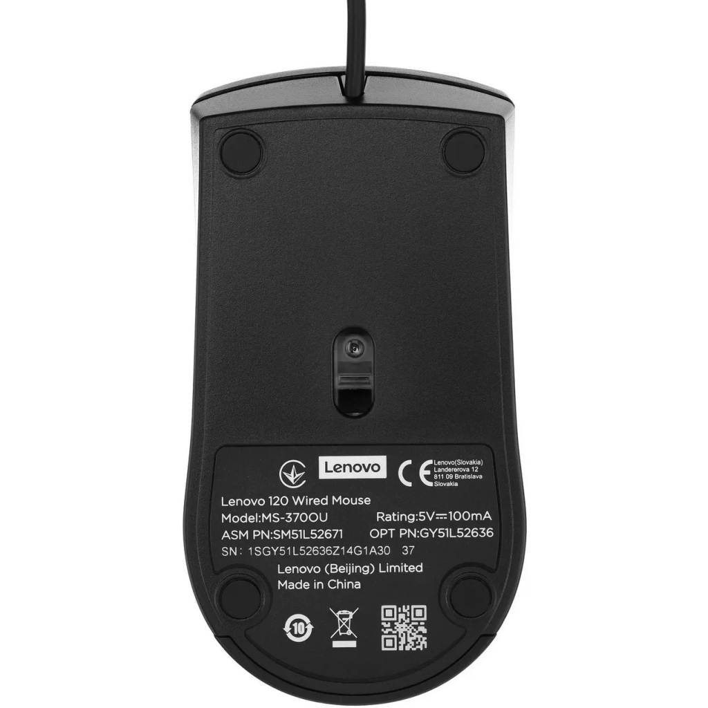 Мишка Lenovo 120 USB Black (GY51L52636) - фото 6 Мишка Lenovo 120 USB Black (GY51L52636) - фото 6