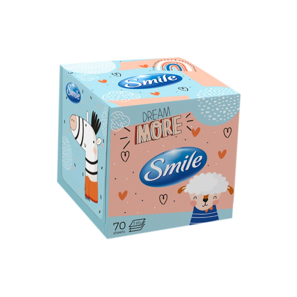 Серветки косметичні Smile 3 шари 70 листів Дизайн коробки в асортименті (4823071661996) - фото 1 Серветки косметичні Smile 3 шари 70 листів Дизайн коробки в асортименті (4823071661996) - фото 1