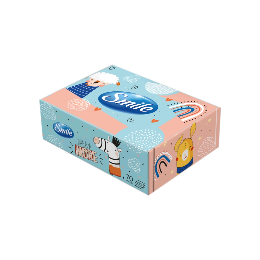 Серветки косметичні Smile 3 шари 70 листів Дизайн коробки в асортименті (4823071662016) - фото 1
