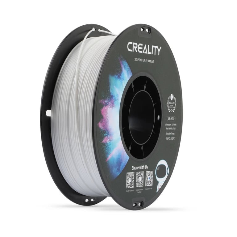 Пластик для 3D-принтера Creality PETG 1.75мм, white, 1кг (3301030034) - фото 1
