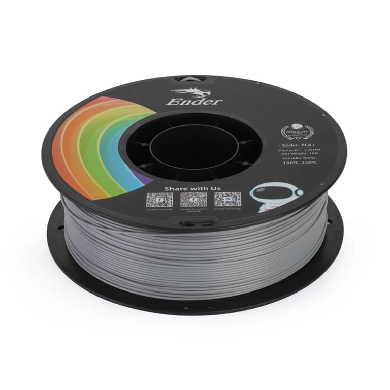 Пластик для 3D-принтера Creality PLA+ 1кг, 1.75мм, gray (3301010308) - фото 2