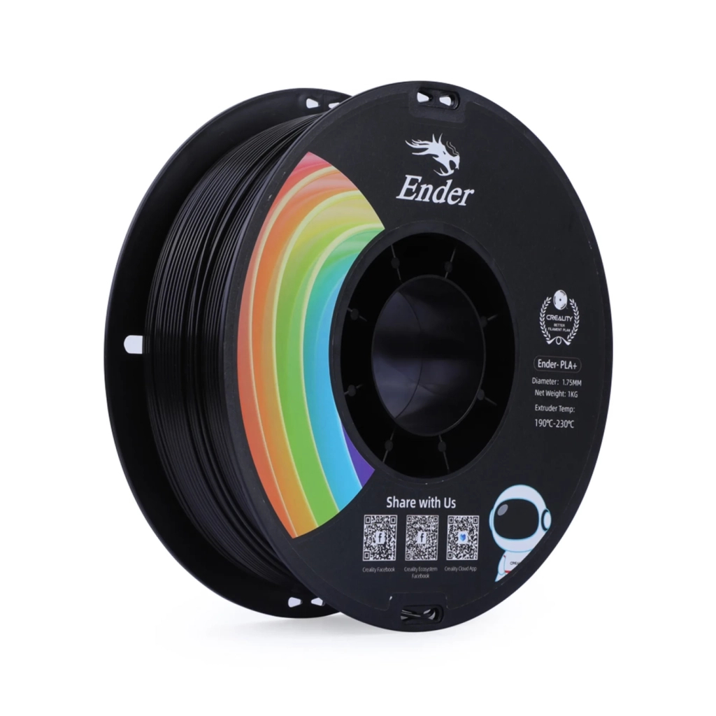 Пластик для 3D-принтера Creality PLA+ 1кг, 1.75мм, black (3301010306) - фото 1