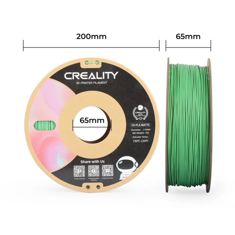 Пластик для 3D-принтера Creality PLA matte 1кг, 1.75мм, green avocado (3301010301) - фото 6