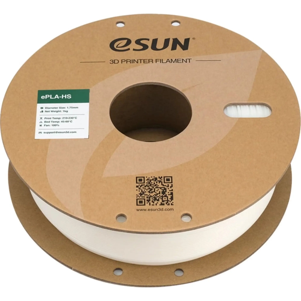 Пластик для 3D-принтера eSUN ePLA+HS, 1,75мм, 1кг, white (EPLA+HS-P175W1) - фото 3 Пластик для 3D-принтера eSUN ePLA+HS, 1,75мм, 1кг, white (EPLA+HS-P175W1) - фото 3