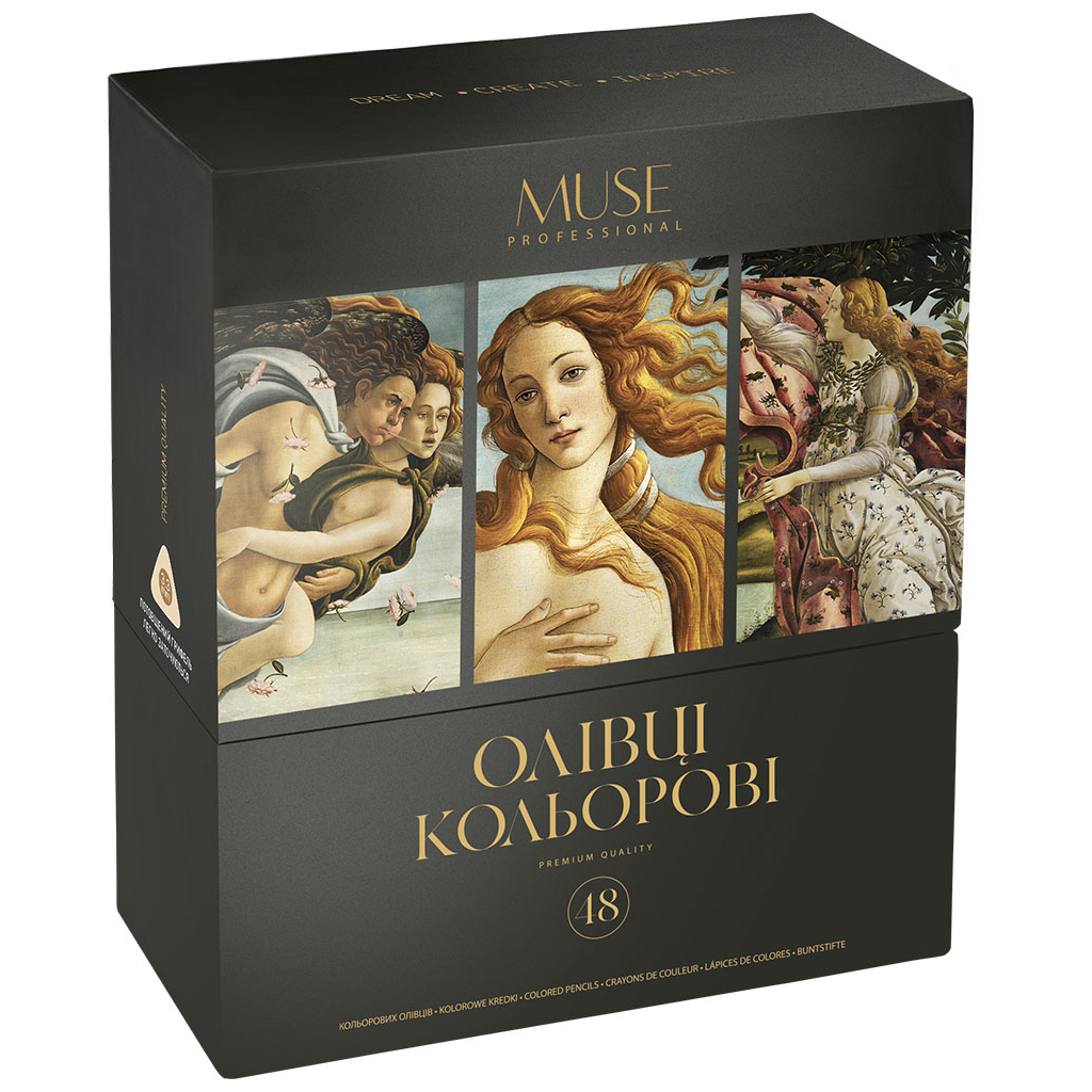 Олівці кольорові Muse Тригранні 48 кольорів (102M-48) Олівці кольорові Muse Тригранні 48 кольорів (102M-48)