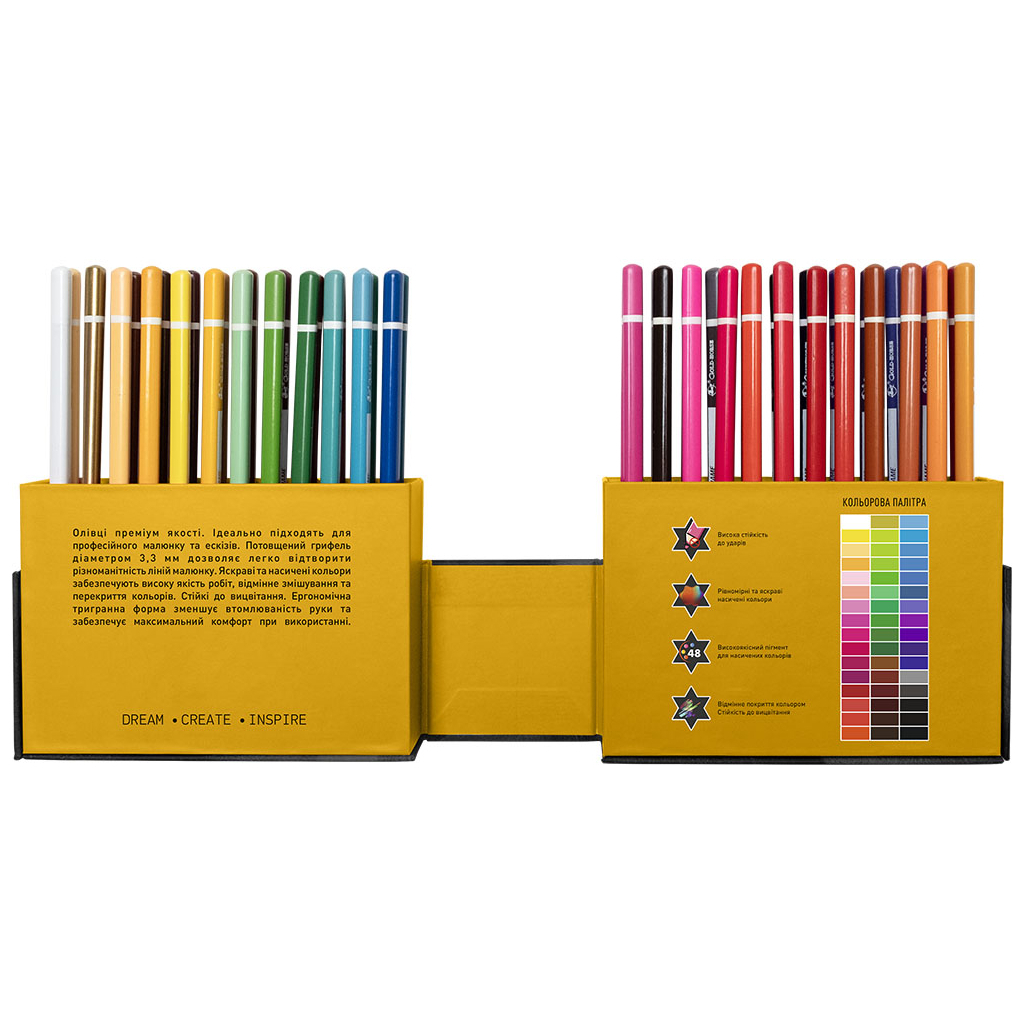 Олівці кольорові Muse Тригранні 48 кольорів (102M-48) - фото 2 Олівці кольорові Muse Тригранні 48 кольорів (102M-48) - фото 2