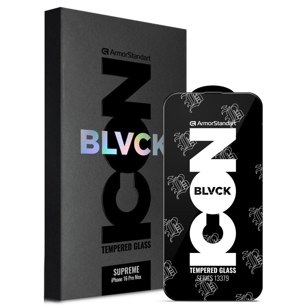 Скло захисне Armorstandart Supreme Black Icon 3D Apple iPhone 16 Pro Max Black (ARM78038) - фото 1