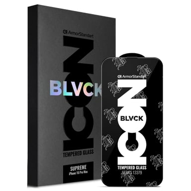 Скло захисне Armorstandart Supreme Black Icon 3D Apple iPhone 16 Pro Max Black (ARM78038) - фото 1