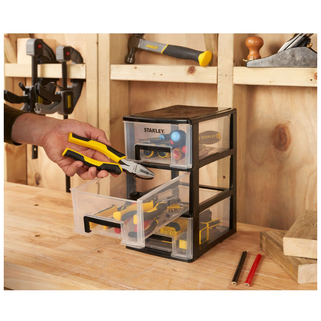 Ящик для інструментів Stanley вертикальний з 3-ма висувними відділеннями, пластмасовий, 239x180x302 мм (STST40711-1) - фото 4 Ящик для інструментів Stanley вертикальний з 3-ма висувними відділеннями, пластмасовий, 239x180x302 мм (STST40711-1) - фото 4