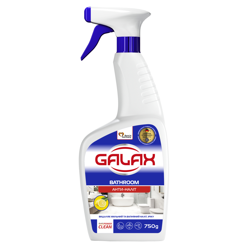 Спрей для чищення ванн Galax das PowerClean Анти-наліт 750 г (4823128000747) Спрей для чищення ванн Galax das PowerClean Анти-наліт 750 г (4823128000747)