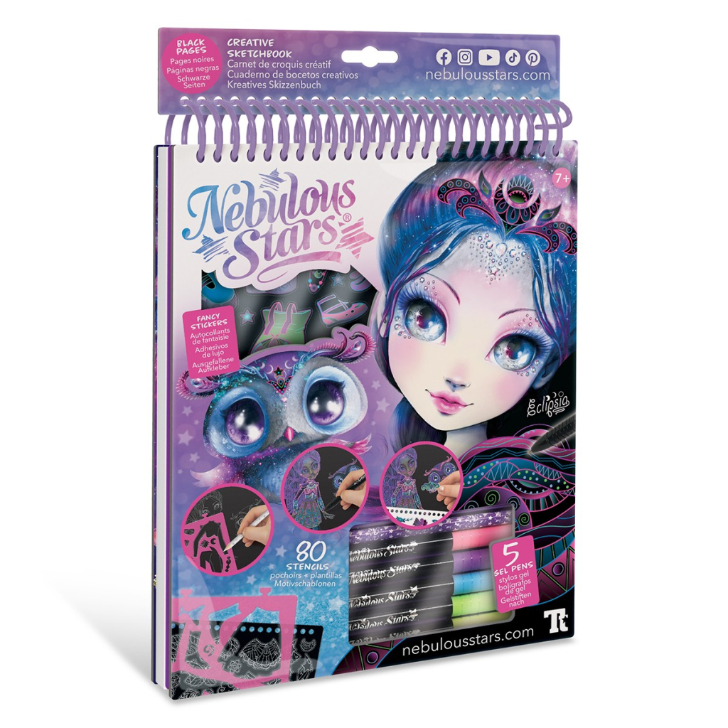 Набір для творчості Nebulous Stars Скетчбук Екліпсія Чорні аркуші (11121) - фото 1 Набір для творчості Nebulous Stars Скетчбук Екліпсія Чорні аркуші (11121) - фото 1