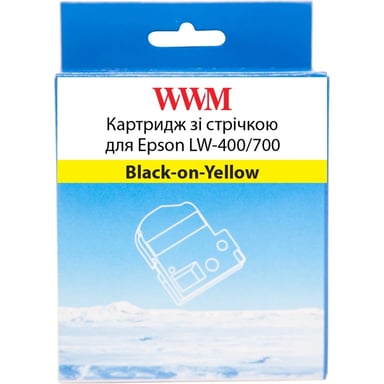 Стрічка для принтера етикеток WWM для Epson LW-400/700 6mm х 8m Black-on-Yellow (WWM-SC6Y) - фото 1