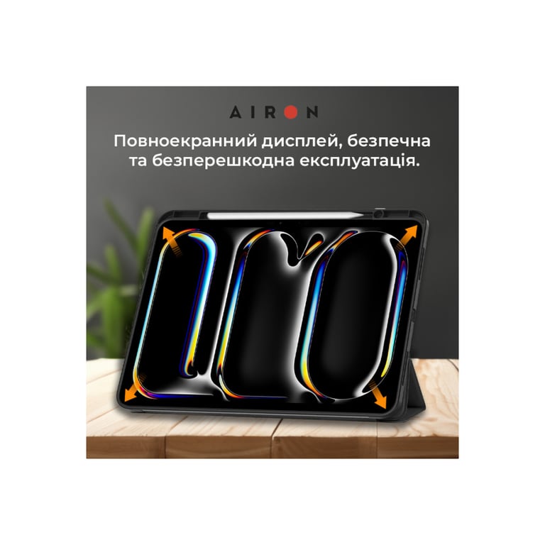 Чохол до планшета AirOn Premium SOFT iPad Pro 13 2024 + Film Black (4822352781129) - фото 6