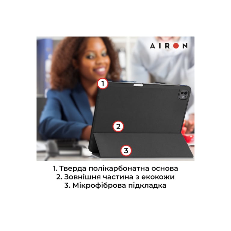 Чохол до планшета AirOn Premium SOFT iPad Pro 13 2024 + Film Black (4822352781129) - фото 9