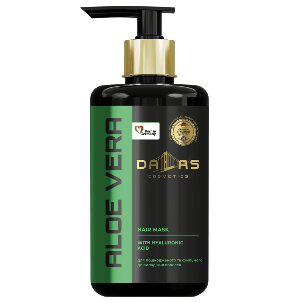 Маска для волосся Dalas Cosmetics Aloe Vera Hair Mask З гіалуроновою кислотою та соком алое 900 мл (4262396141538) Маска для волосся Dalas Cosmetics Aloe Vera Hair Mask З гіалуроновою кислотою та соком алое 900 мл (4262396141538)