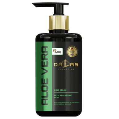 Маска для волосся Dalas Cosmetics Aloe Vera Hair Mask З гіалуроновою кислотою та соком алое 900 мл (4262396141538)