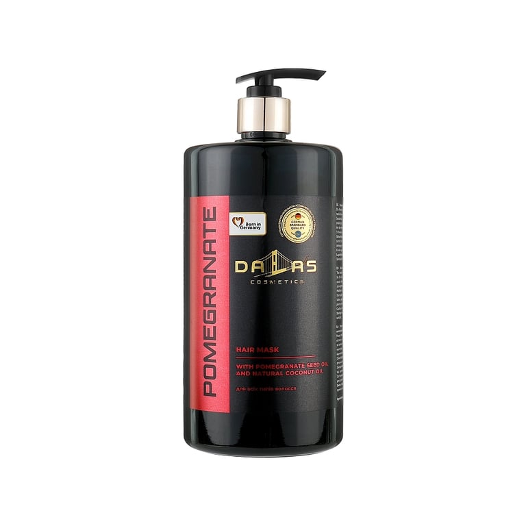 Маска для волосся Dalas Cosmetics Pomegranate Hair Mask З олією гранатових кісточок і натуральною кокосовою олією 900 мл (4262396141651)