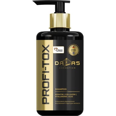 Шампунь Dalas Cosmetics Profi-Tox Shampoo З кератином, колагеном та гіалуроновою кислотою 1000 г (4823128000198) - фото 1
