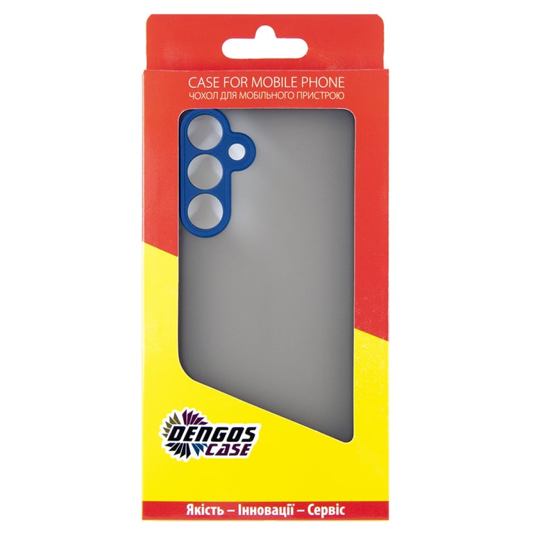 Чохол до мобільного телефона Dengos Samsung Galaxy M35 5G Matte + glass Blue (DG-KM-108) - фото 4