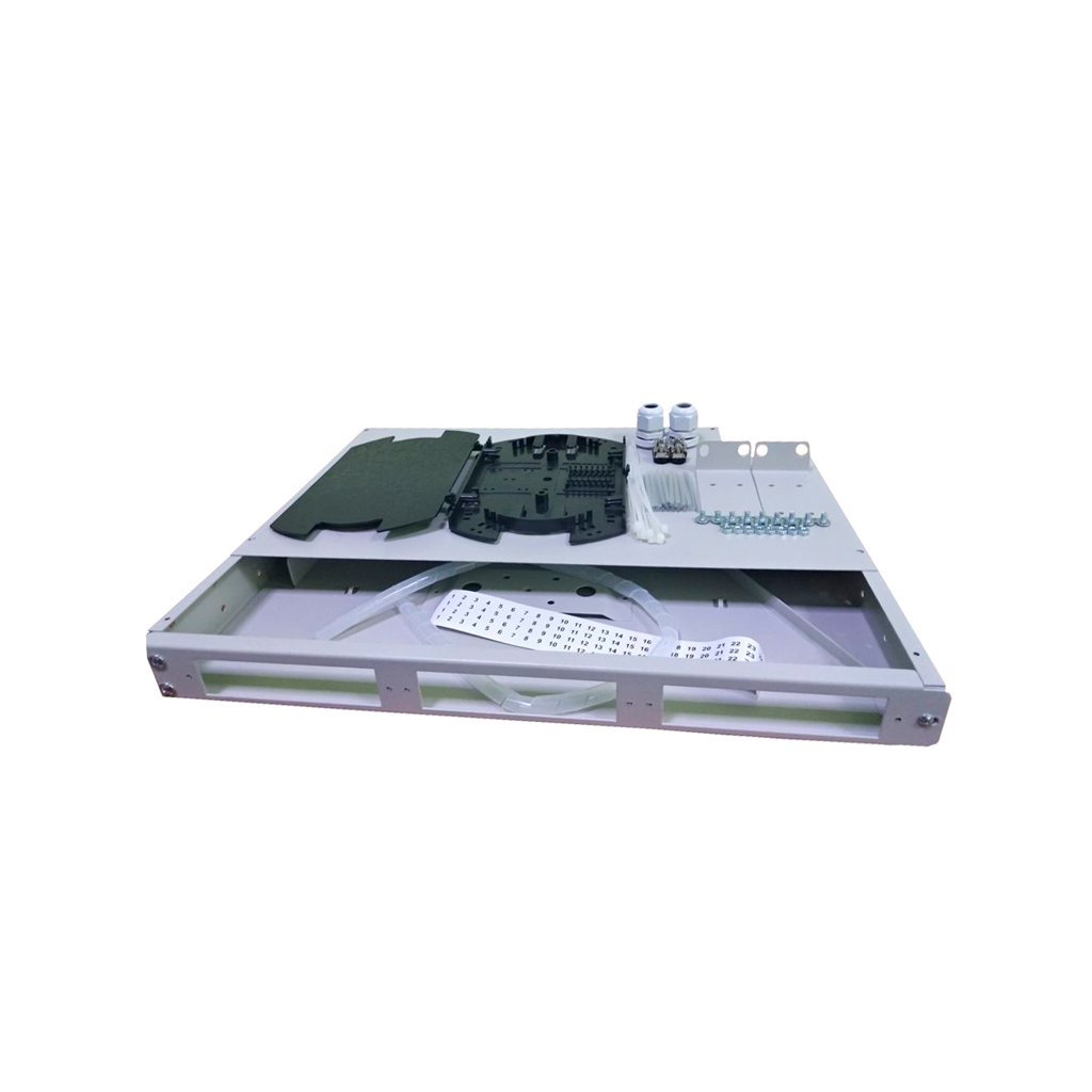 Патч-панель оптична 1U-24 з касетою Crosver (FOB 19/1-332/32-1-24 (black)) - фото 2 Патч-панель оптична 1U-24 з касетою Crosver (FOB 19/1-332/32-1-24 (black)) - фото 2