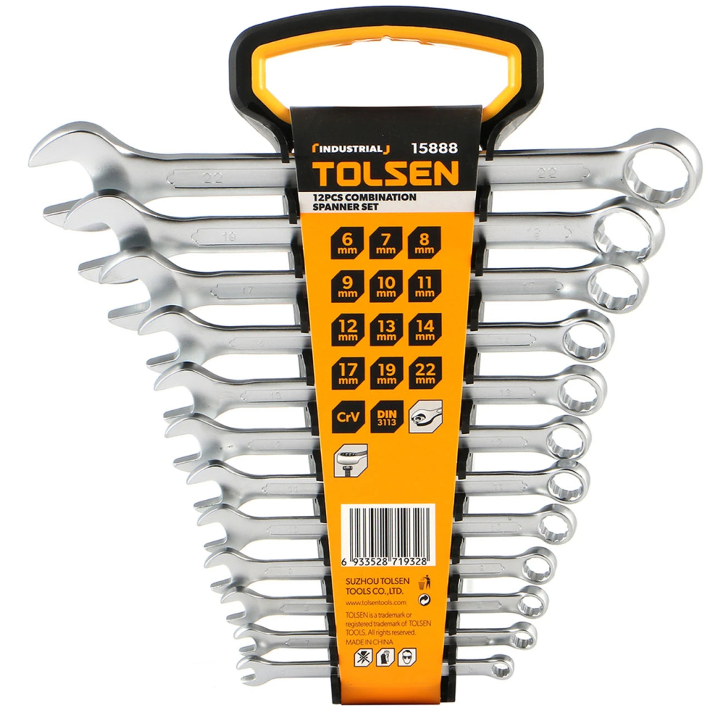 Ключ Tolsen "ПРОФІ" комбінований 12 шт (15888) - фото 1 Ключ Tolsen "ПРОФІ" комбінований 12 шт (15888) - фото 1