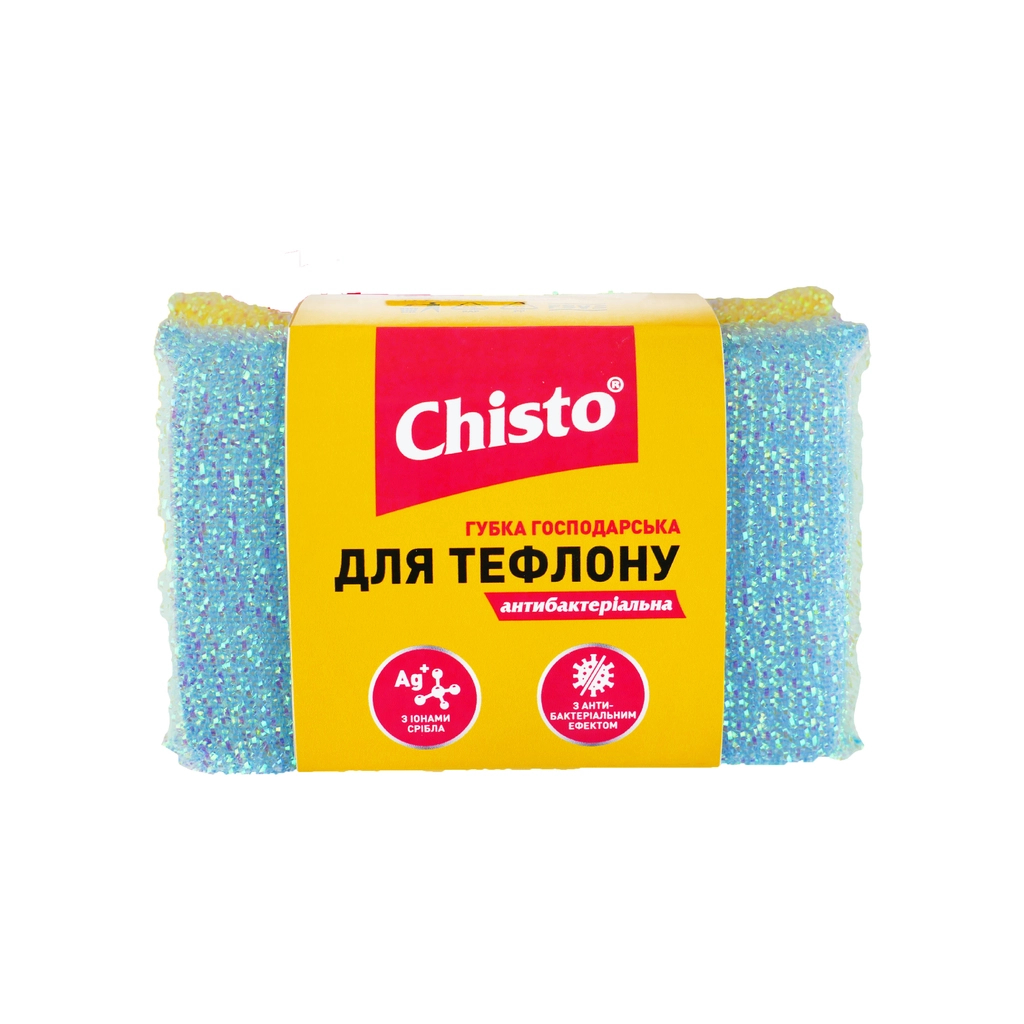 Губки кухонні Chisto Для тефлону Антибактеріальні 2 шт. (4823098413981) - фото 1