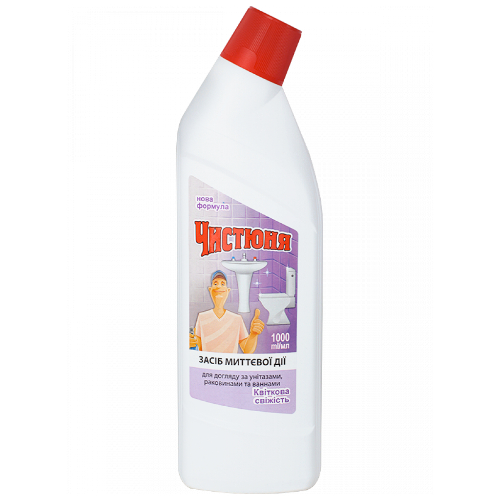 Засіб для чищення унітазу Чистюня Квіткова свіжість 1 л (4820168430275) Засіб для чищення унітазу Чистюня Квіткова свіжість 1 л (4820168430275)