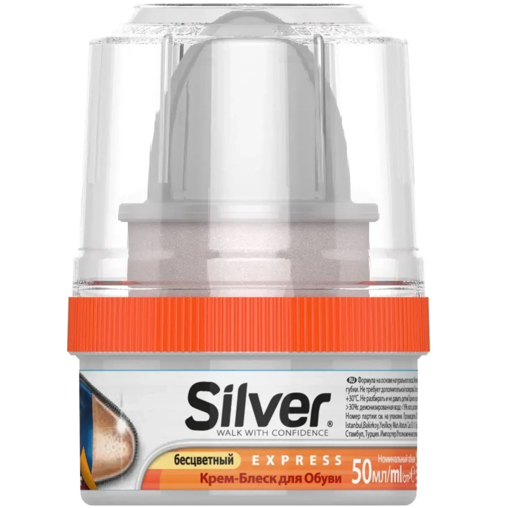 Крем для взуття Silver Крем-блиск Безбарвний 50 мл (8690757001102) - фото 1