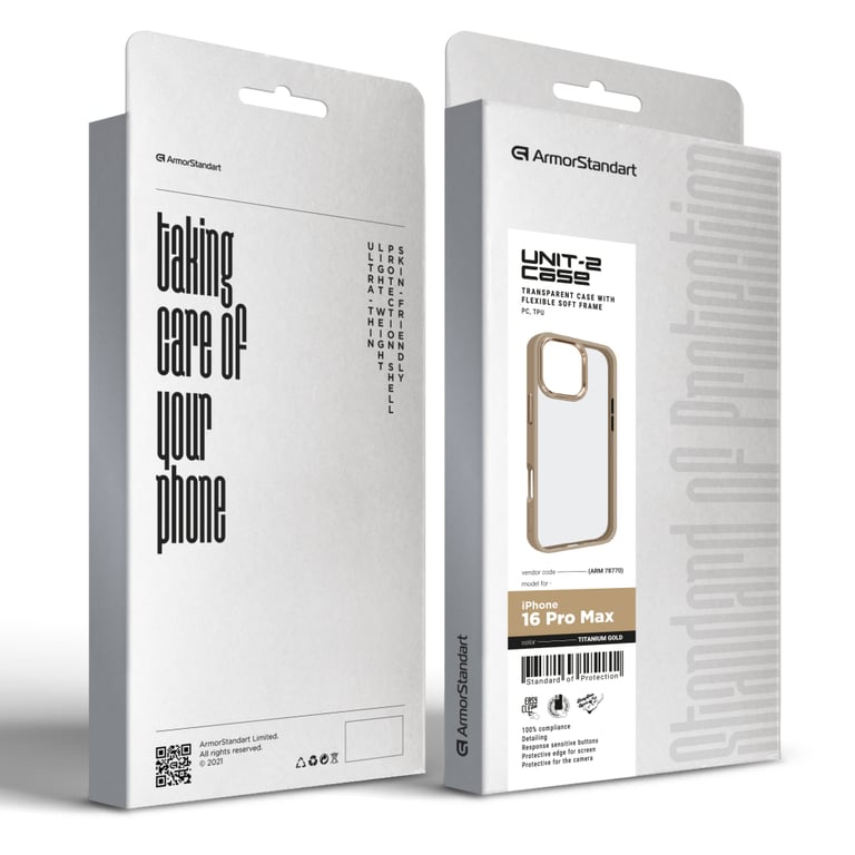 Чохол до мобільного телефона Armorstandart UNIT2 Apple iPhone 16 Pro Max Titanium Gold (ARM78770) - фото 2