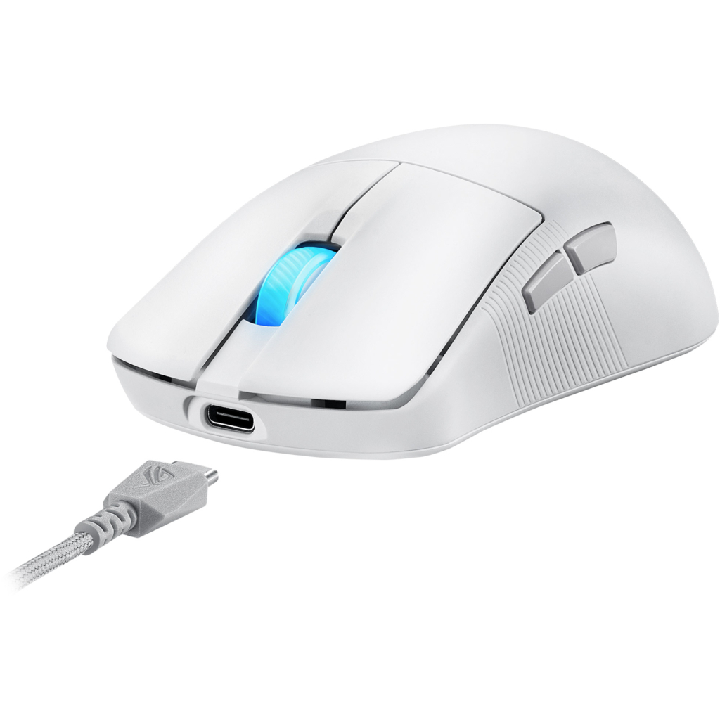 Мишка ASUS ROG Harpe Ace Mini Wireless/Bluetooth/USB White (90MP03Z0-BMUA10) - фото 8 Мишка ASUS ROG Harpe Ace Mini Wireless/Bluetooth/USB White (90MP03Z0-BMUA10) - фото 8